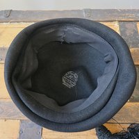 1940 New Cap Henry Pollak black wool beret tilt hat