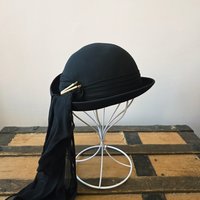 1940 Lan-O-Rex NY black wool bowler hat