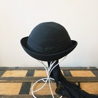 1940 Lan-O-Rex NY black wool bowler hat