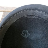 1940 Lan-O-Rex NY black wool bowler hat
