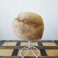 1950 Pogue's of Cincinnati mink fur pill box hat