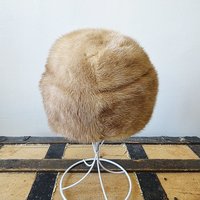 1950 Pogue's of Cincinnati mink fur pill box hat