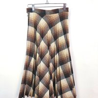 1970 Casual Corner plaid wool pleated skirt, small
