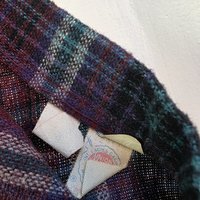 1970 burgundy plaid wool pleated skirt, small