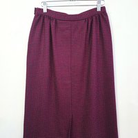 1980 Pendleton houndstooth wool pencil skirt, small