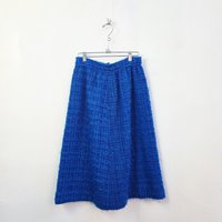 1960 blue faux mohair midi skirt, small