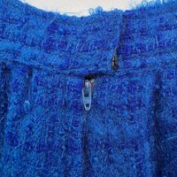 1960 blue faux mohair midi skirt, small
