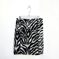 2000 wool zebra mini skirt, medium 8