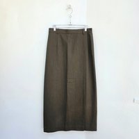 1990 Ralph Lauren brown wool long wrap skirt, medium 8