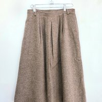 1970 Nell Flowers brown tweed wool skirt, medium 10