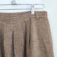 1970 Nell Flowers brown tweed wool skirt, medium 10