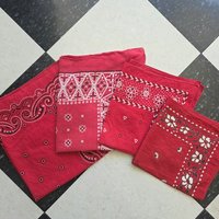 1950 distressed Color Fast red bandana, choose one