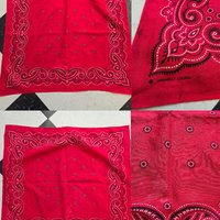 1950 distressed Color Fast red bandana, choose one