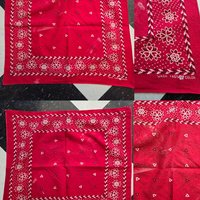 1950 distressed Color Fast red bandana, choose one