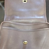 Vintage 90's Coach "Court" dark brown leather crossbody purse