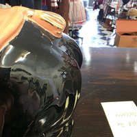 1970 ceramic dachshund foot stool - ON HOLD