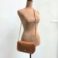 1980 COACH Dinky brown leather crossbody bag