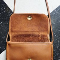 1980 COACH Dinky brown leather crossbody bag
