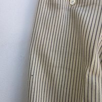 1920 pinstriped wool trouser pants with button fly, size 28 waist