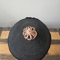 1940 black fascinator hat with netting