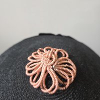 1940 black fascinator hat with netting