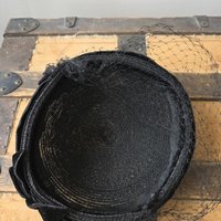 1940 black fascinator hat with netting