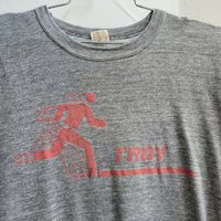 1970 Russell Athletic heathered grey tee shirt, size medium large