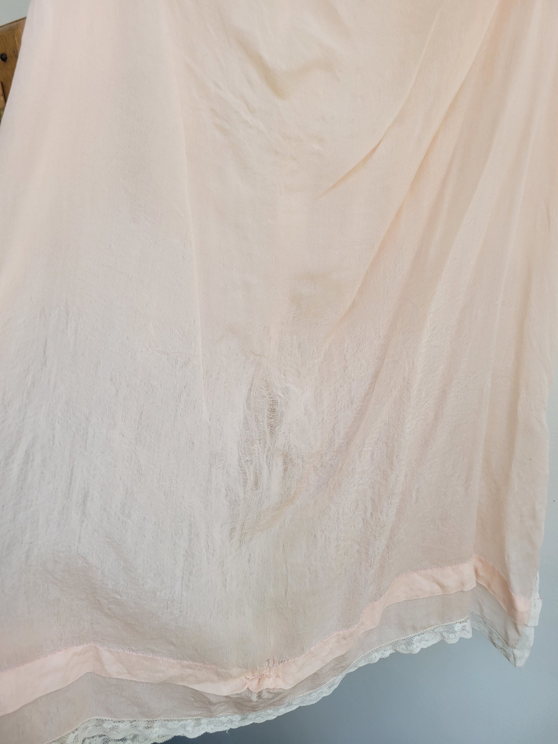 1920's distressed pink teddy lingerie romper, small