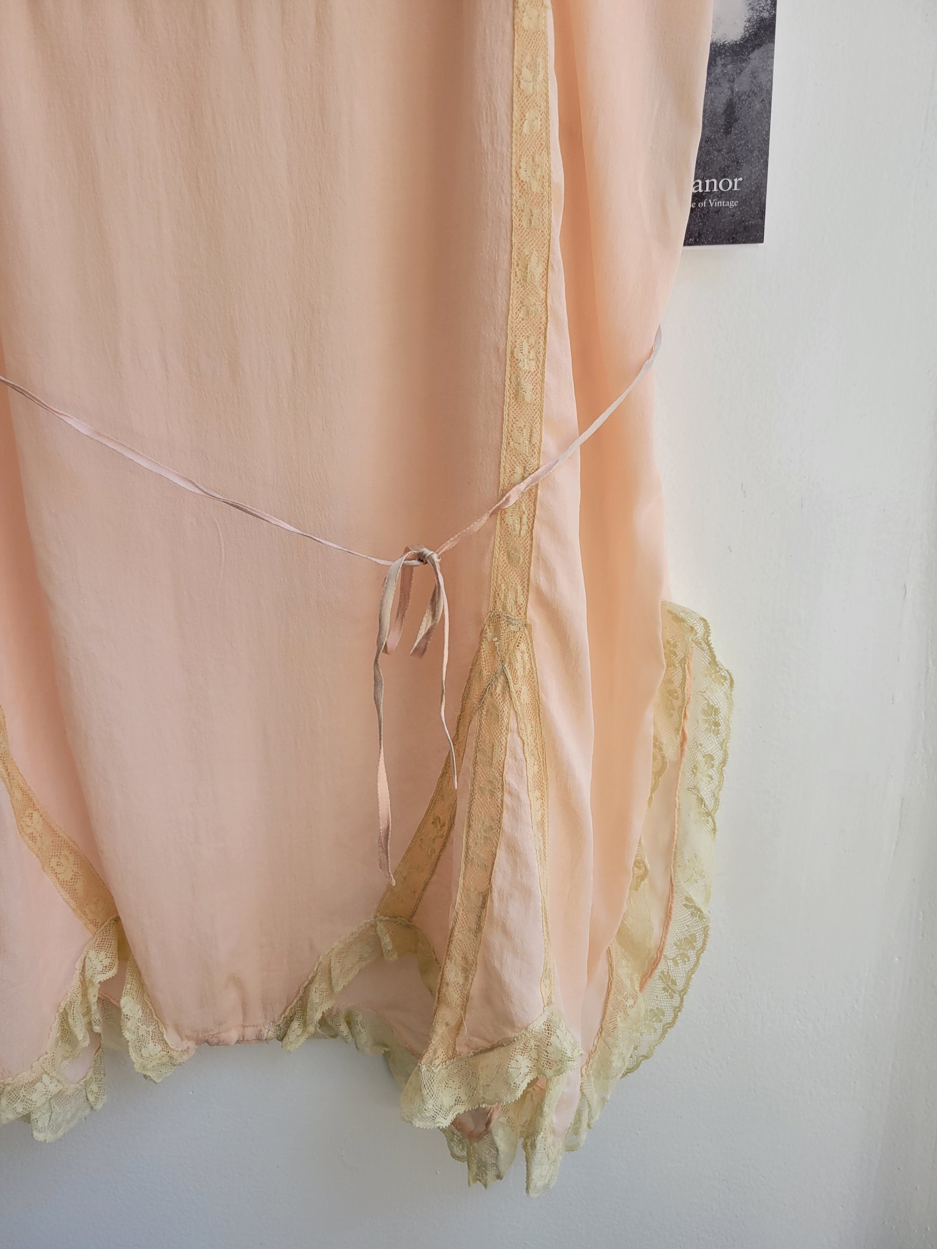 1920's light pink teddy lingerie romper, small