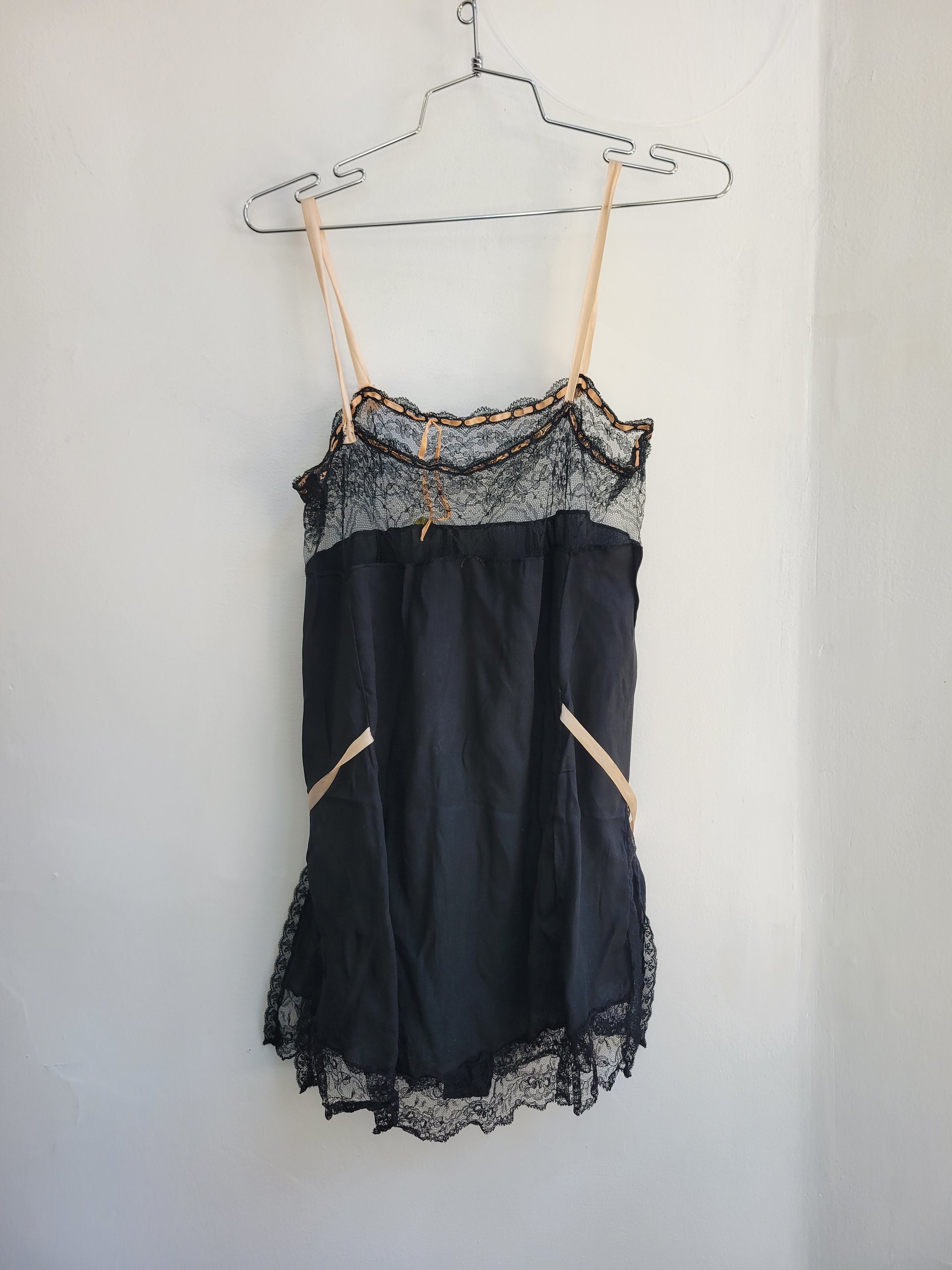 1920's black teddy lingerie romper, small