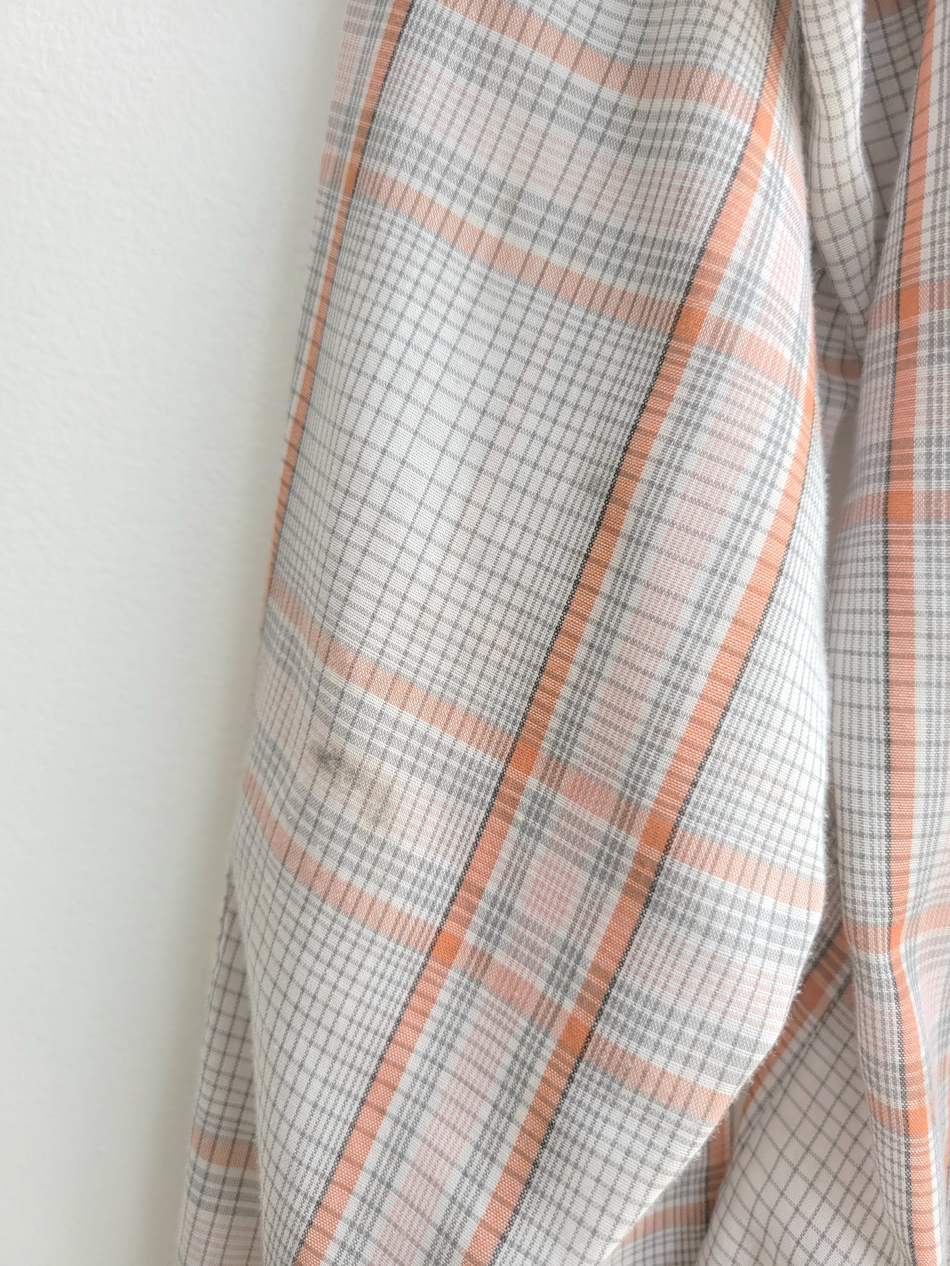 1970 Sears plaid button up shirt, size large