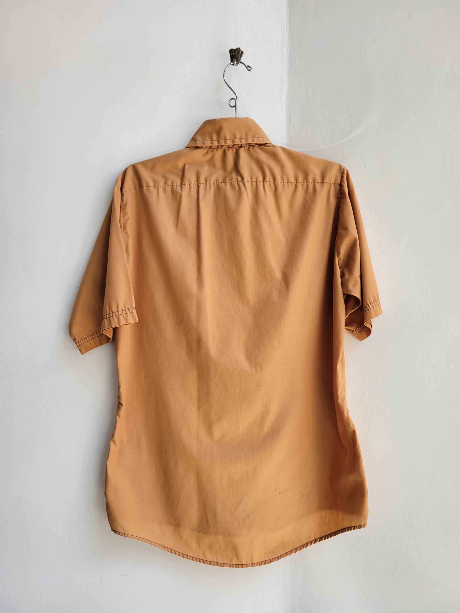 1970 Towncraft brown button up shirt, medium