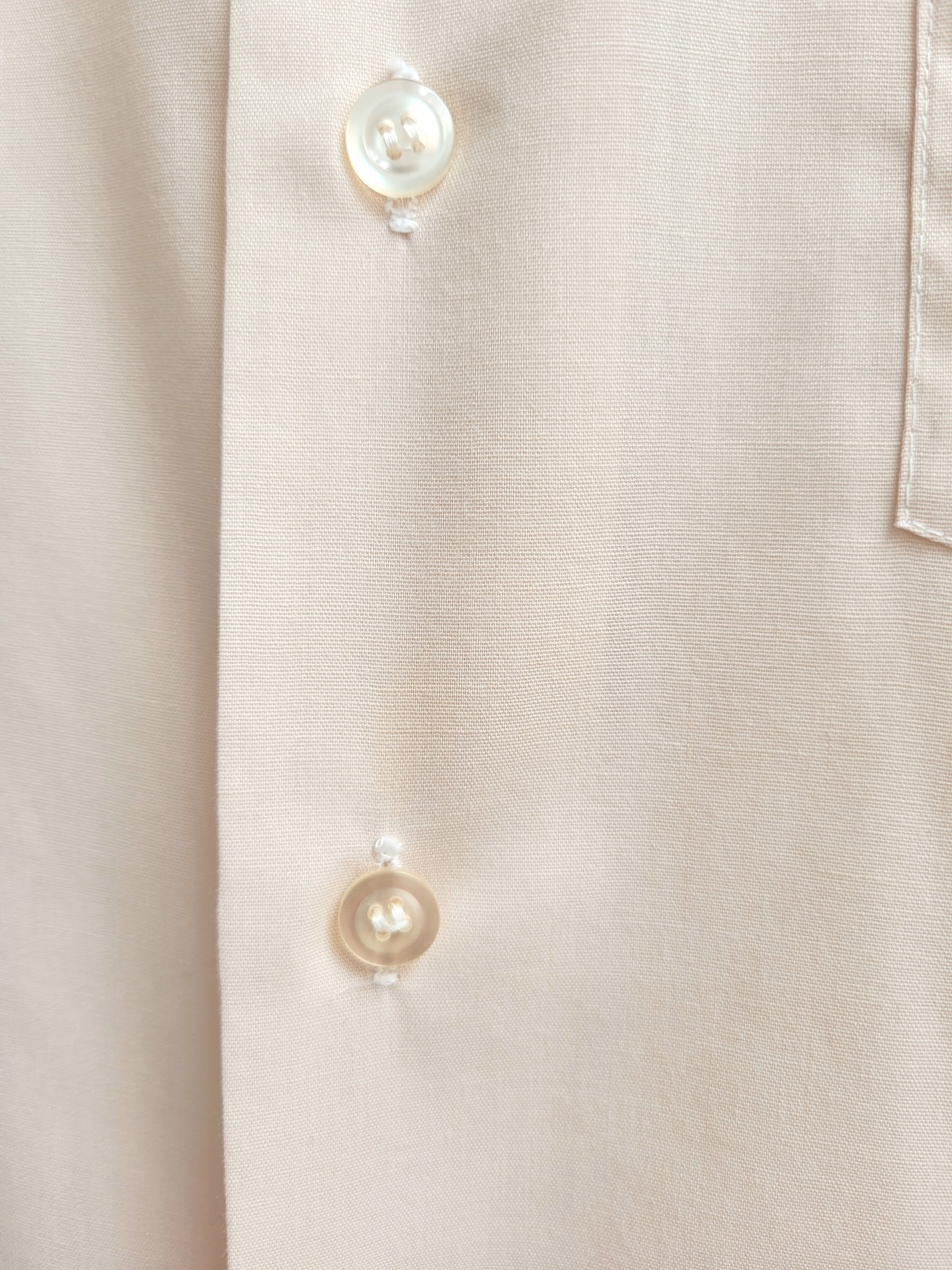 1970 Kmart beige button up shirt, medium