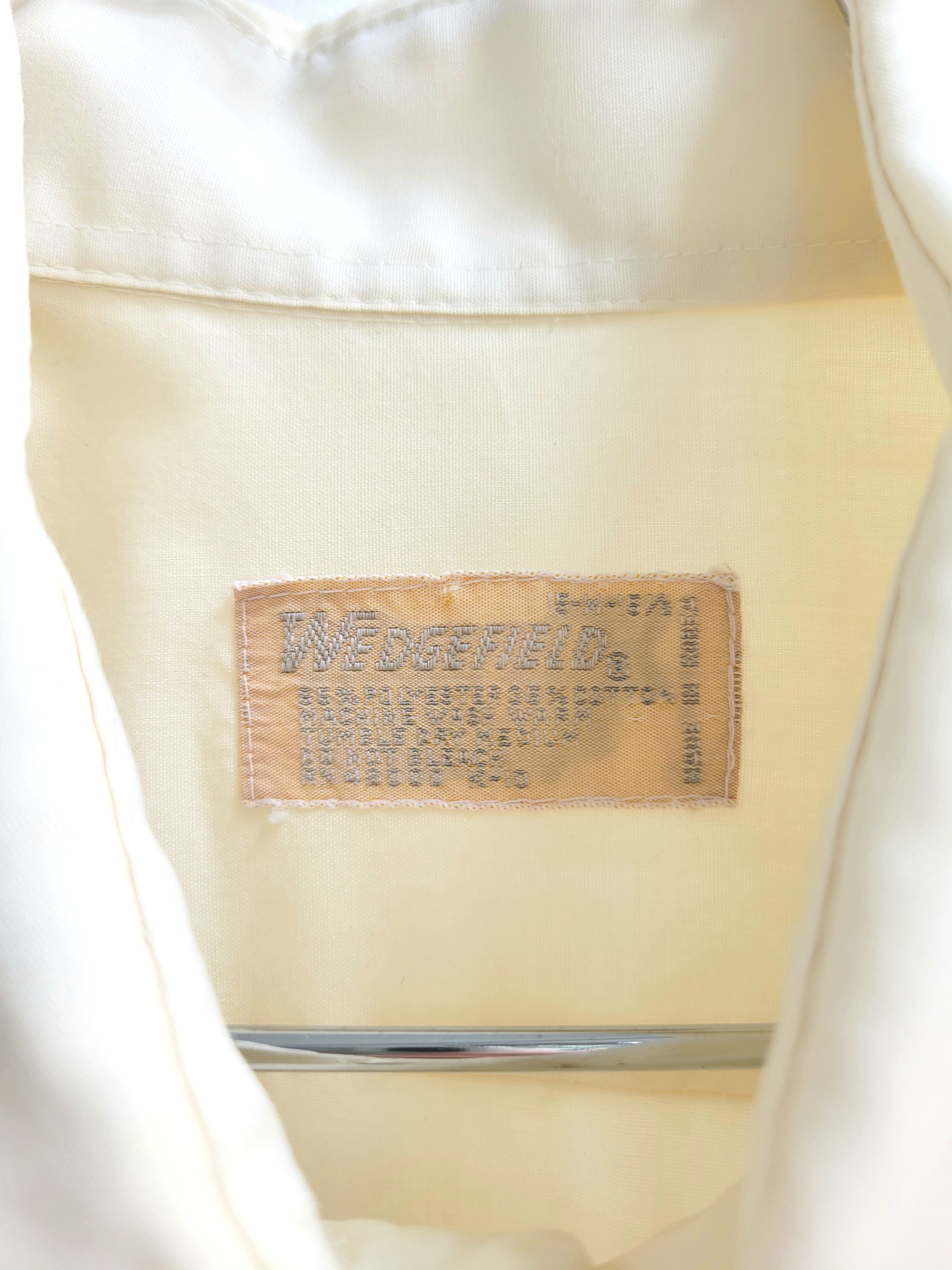 1970 Wedgefield yellow button up shirt, medium