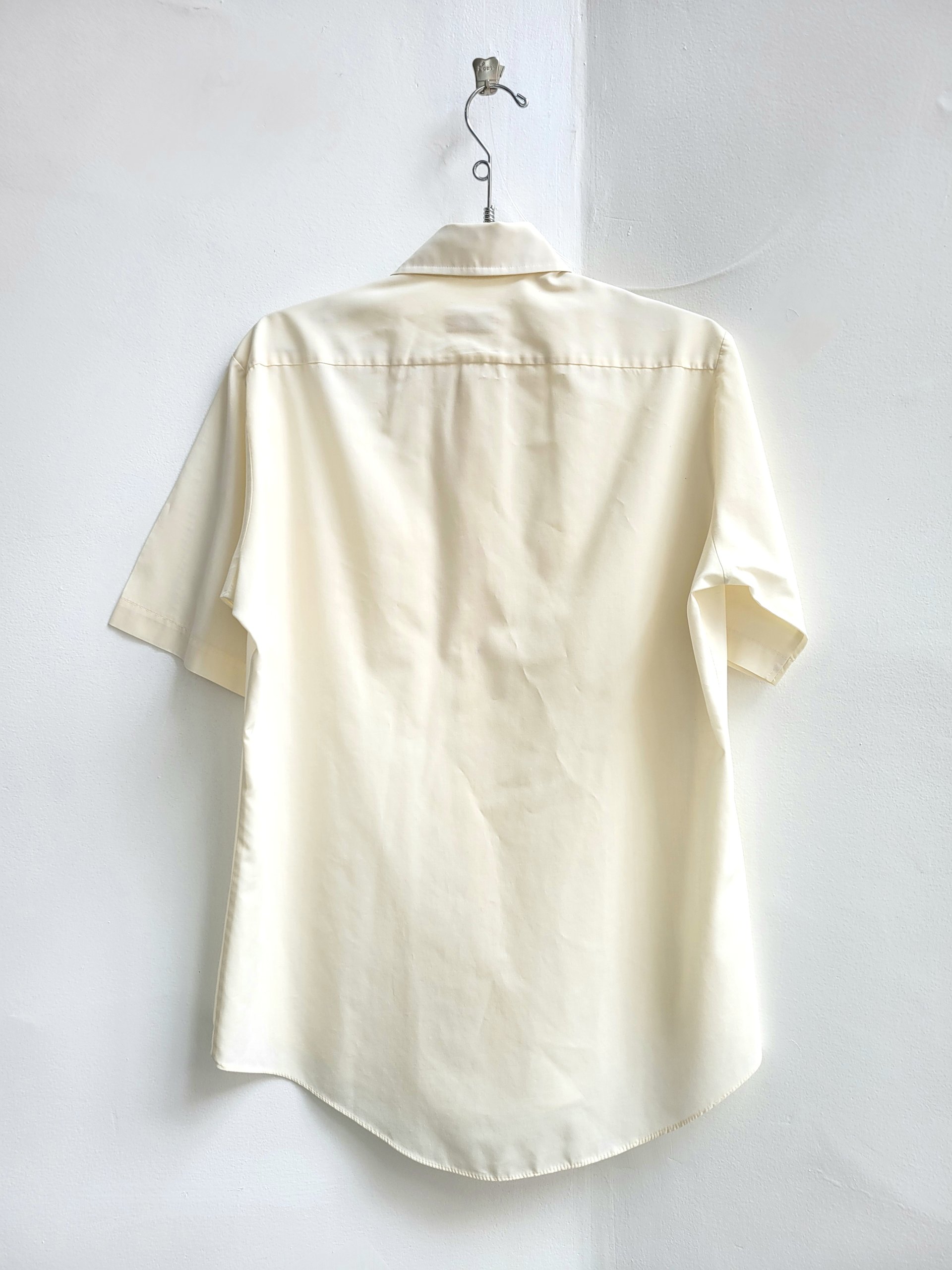 1970 Wedgefield yellow button up shirt, medium