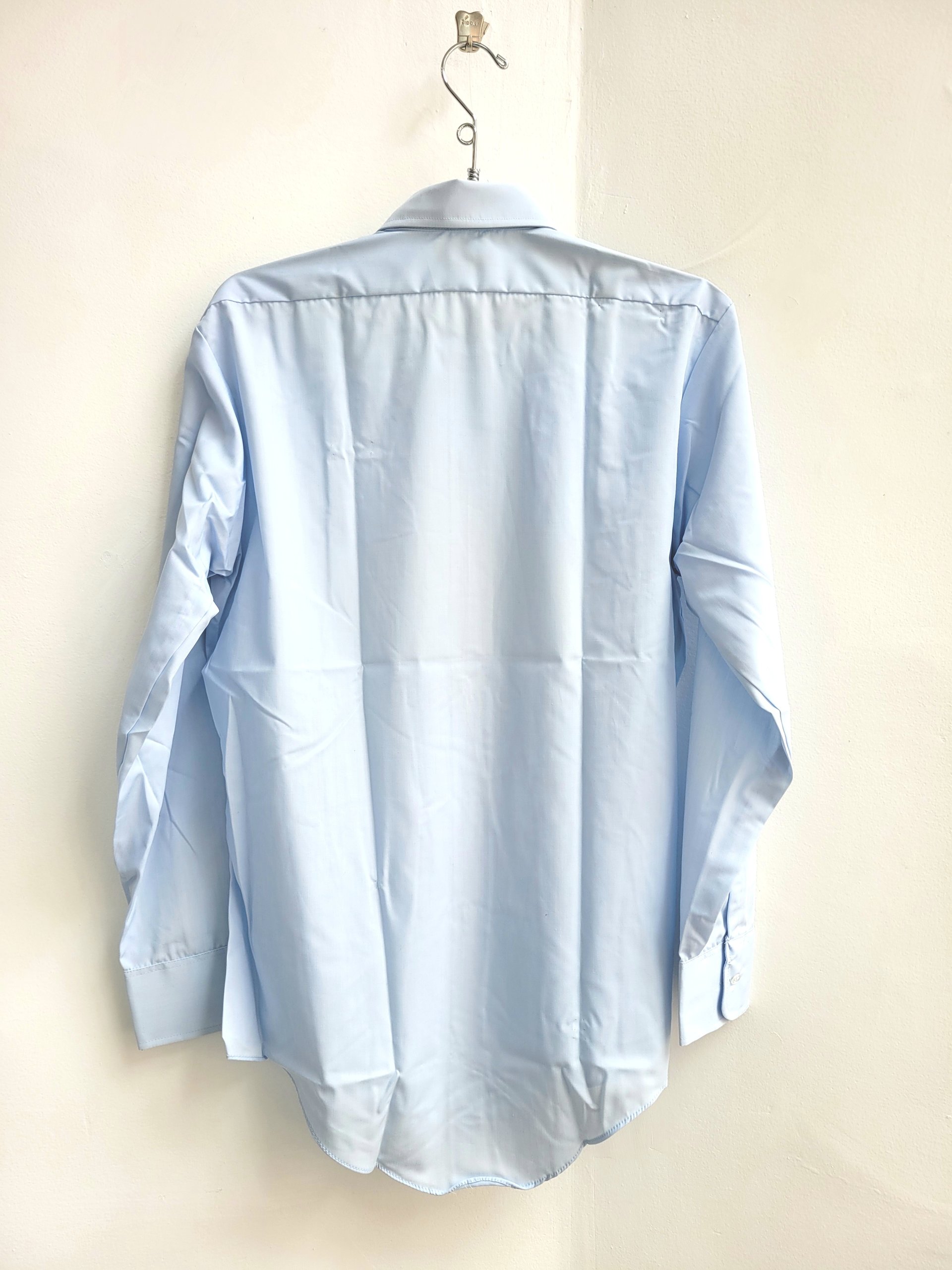 1970 Royal Knight blue button up shirt, medium