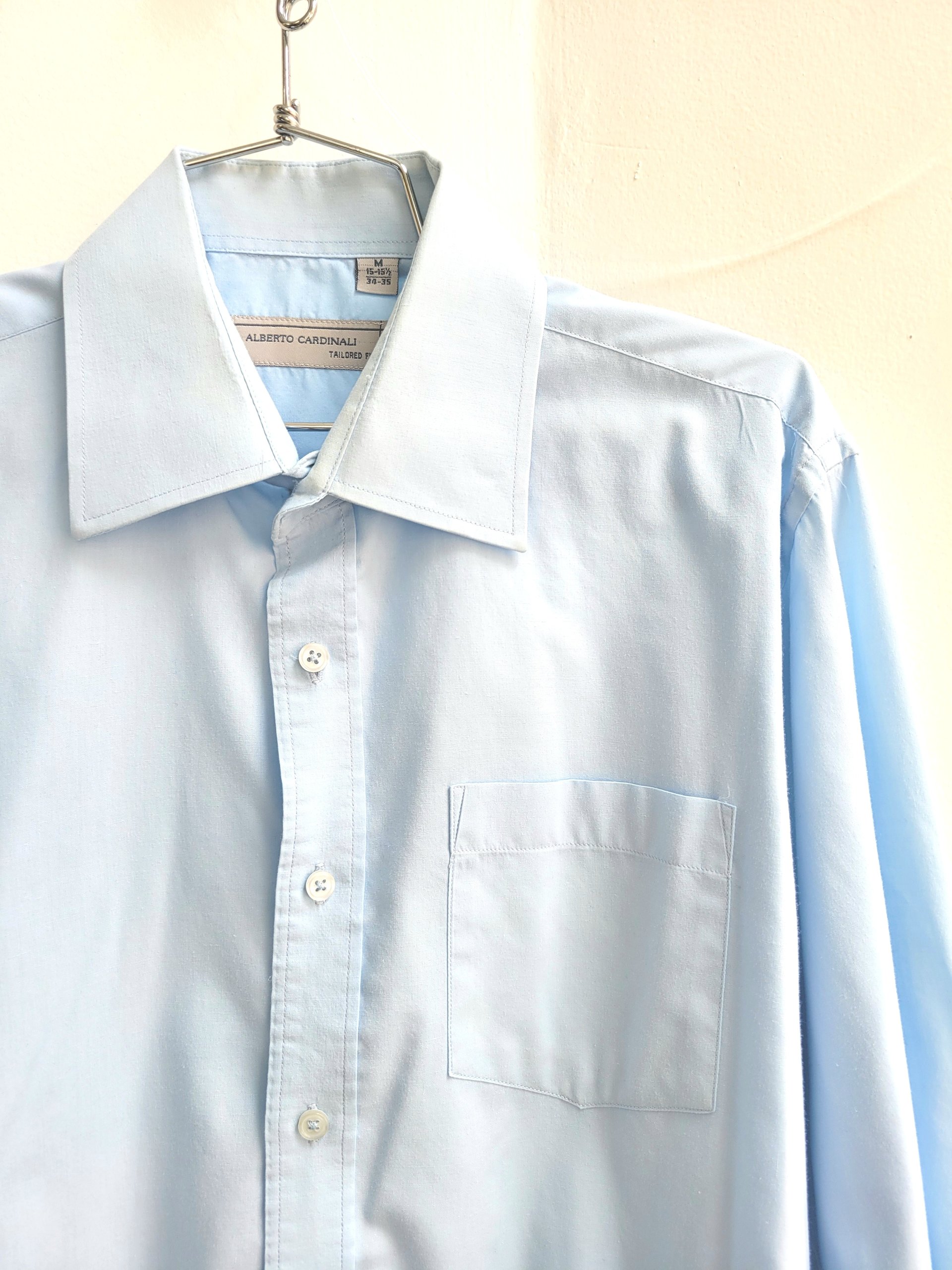1990 Alberto Cardinali blue button up shirt, medium