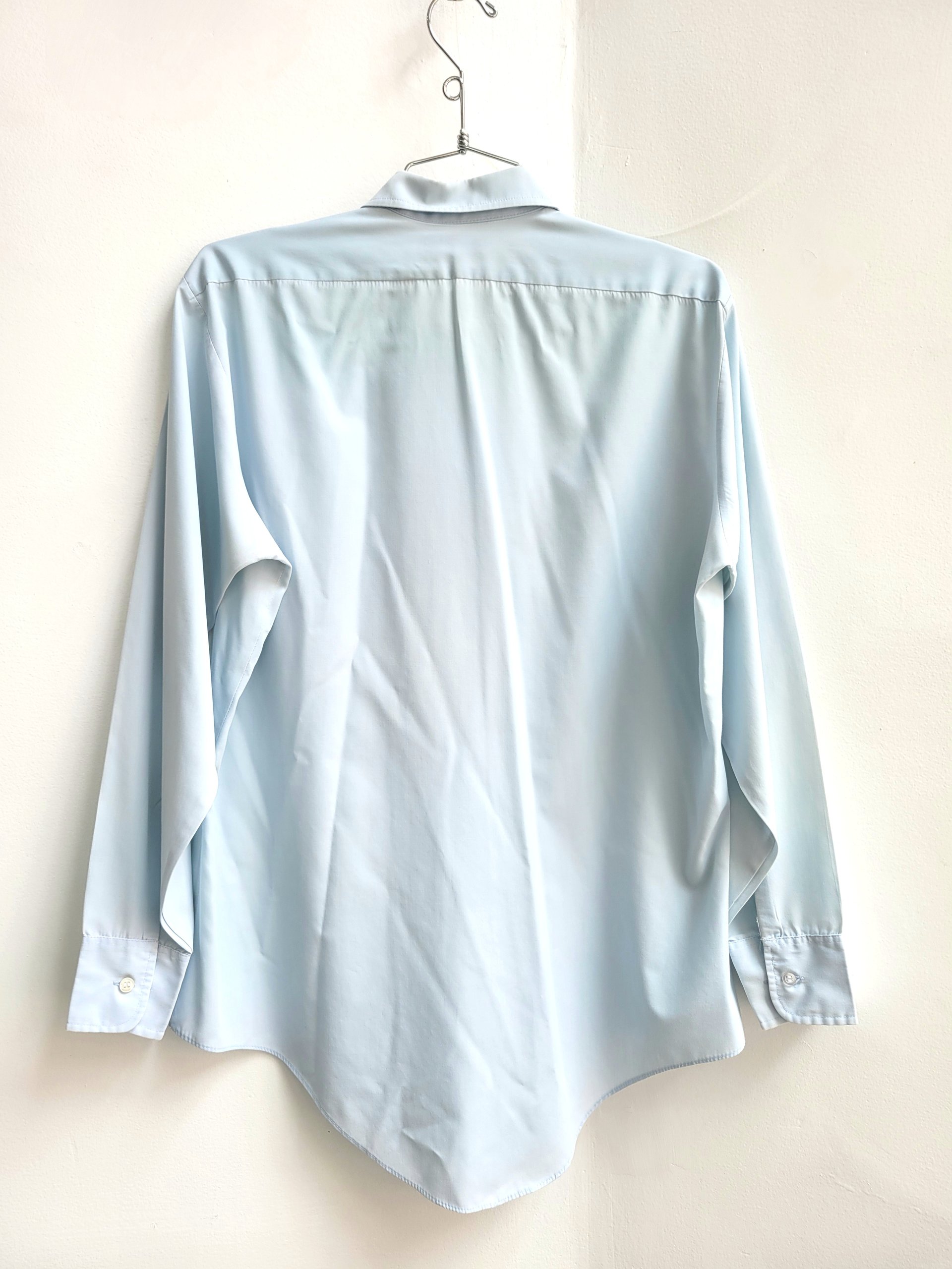 1970 Royal Knight blue button up shirt, medium