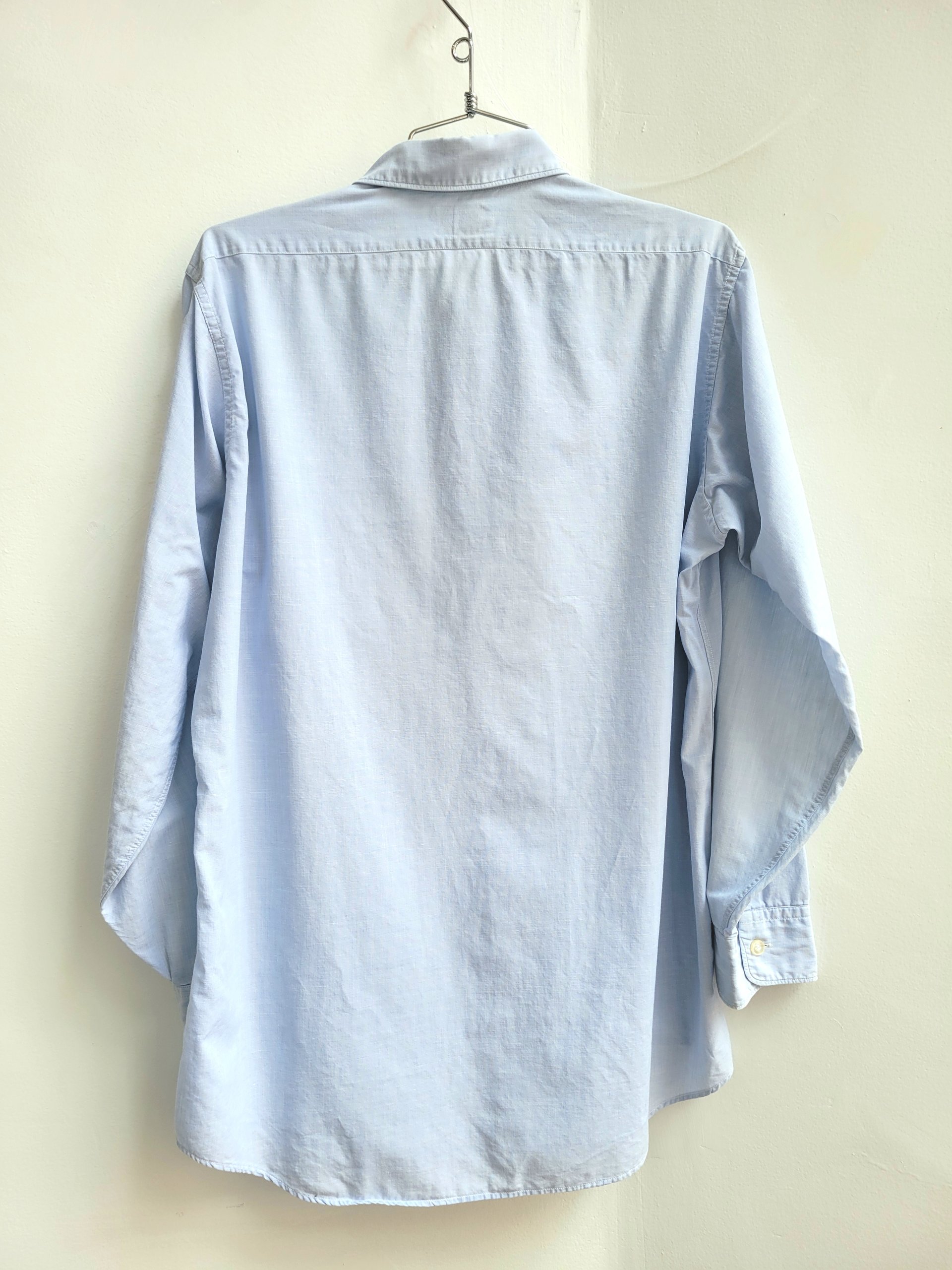 1960 Manhattan Air Force blue button up shirt, medium