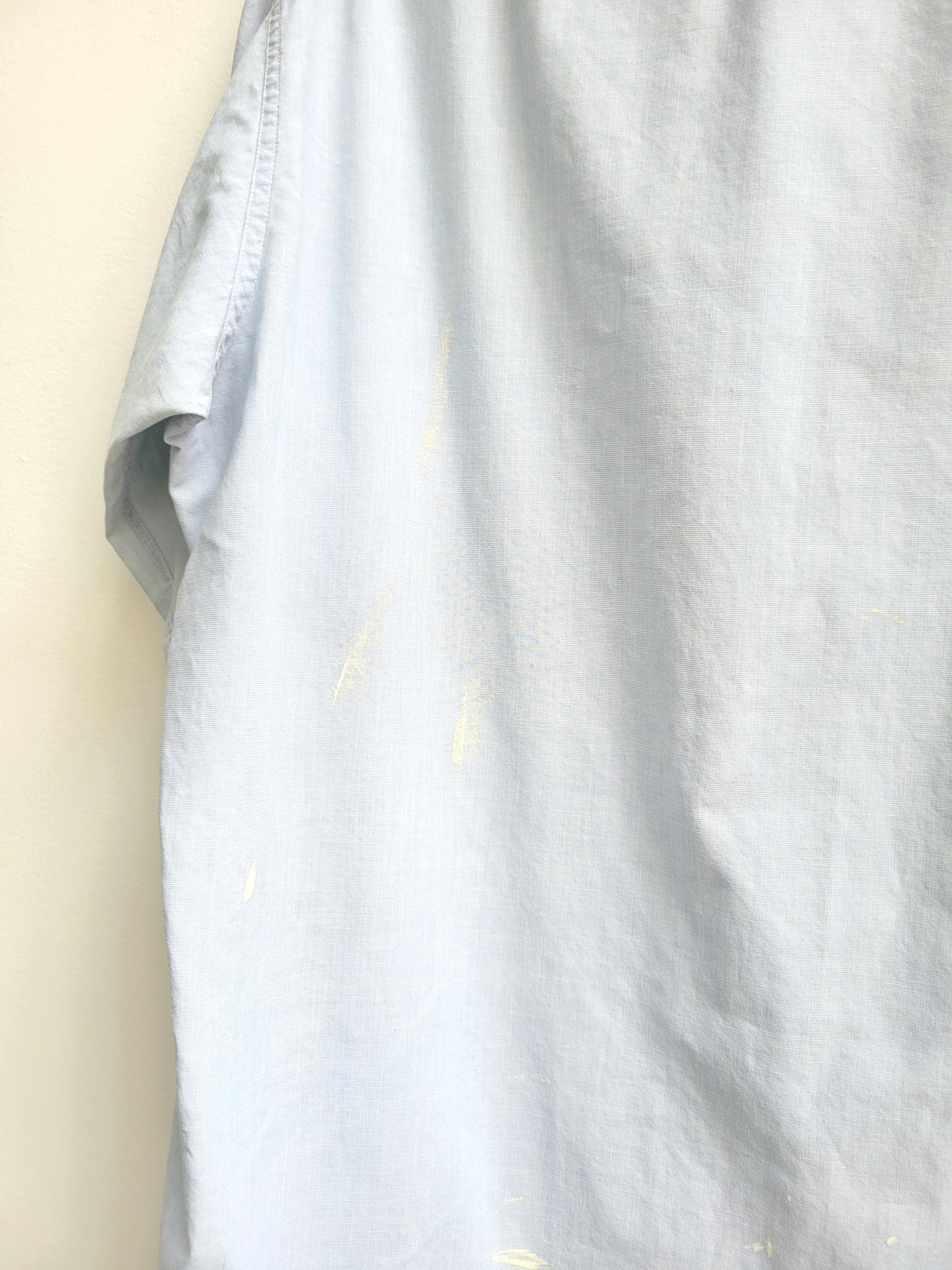 1960 Manhattan Air Force blue button up shirt, medium