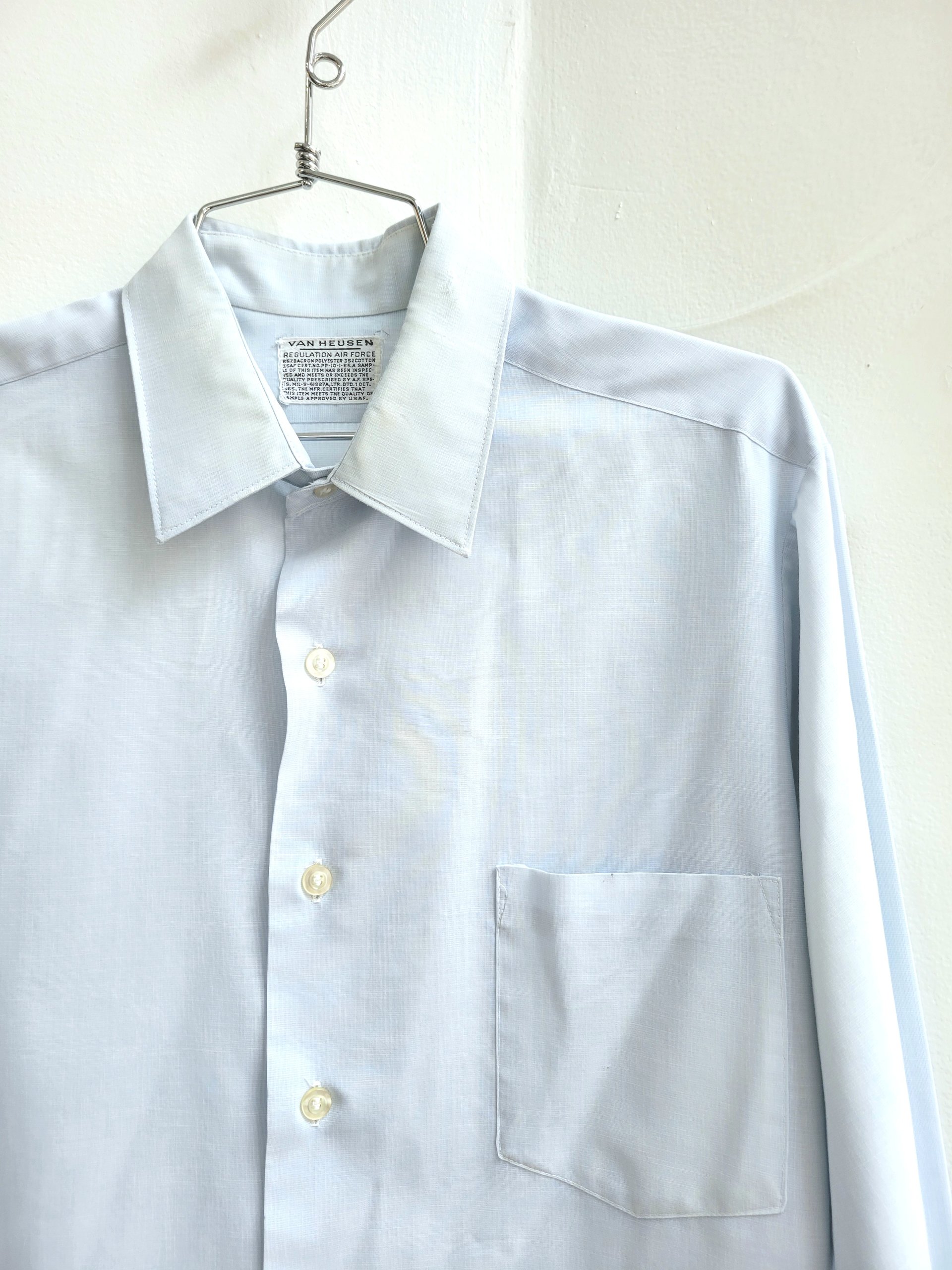 1960 Van Heusen Air Force blue button up shirt, medium
