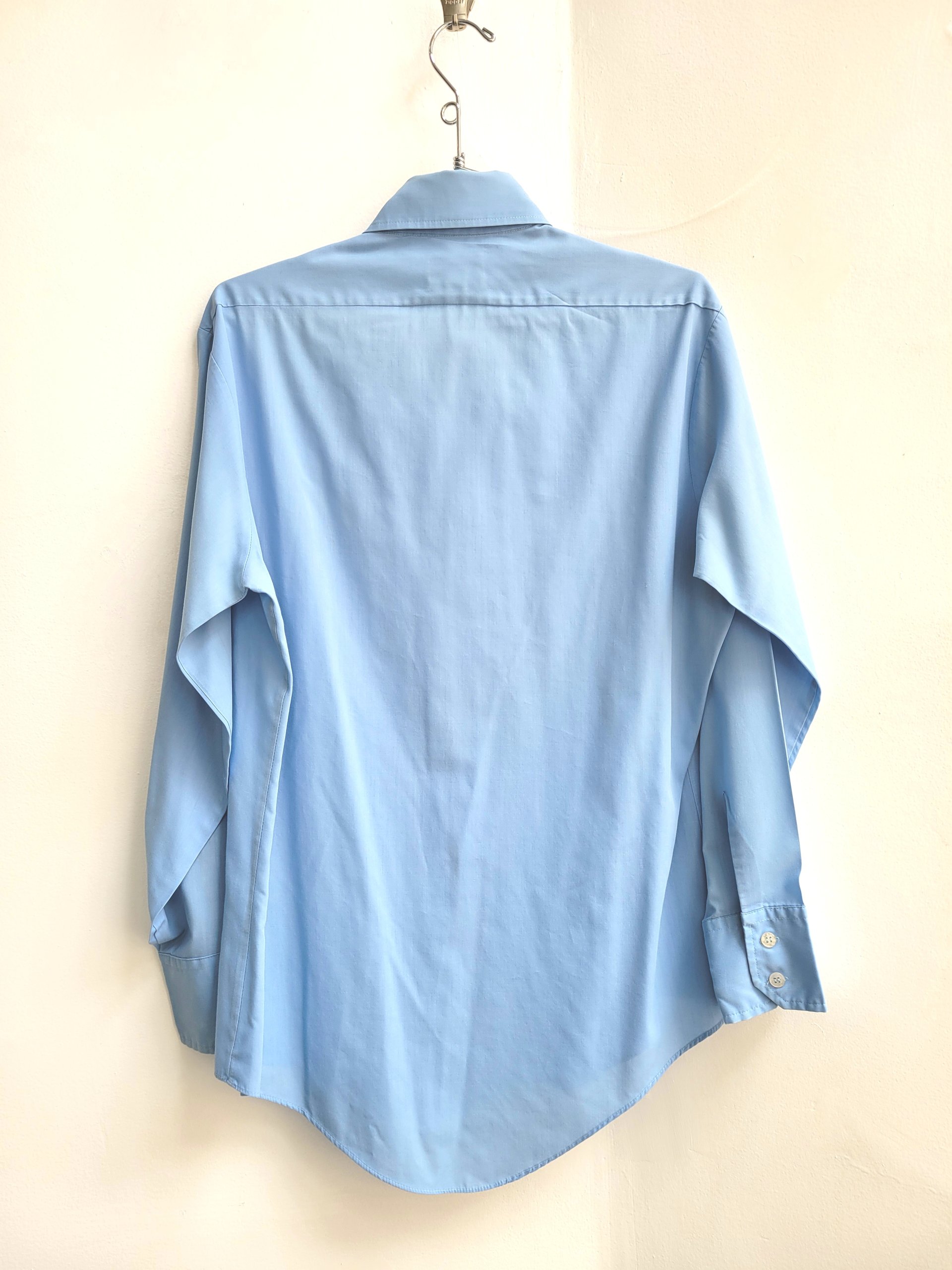1970 Kmart blue button up shirt, medium