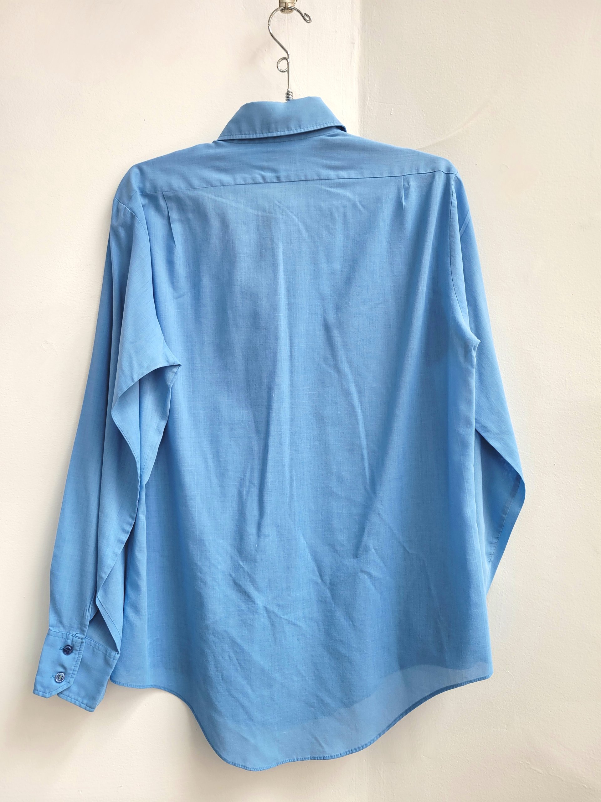 1970 Mr. Jordan blue button up shirt, medium