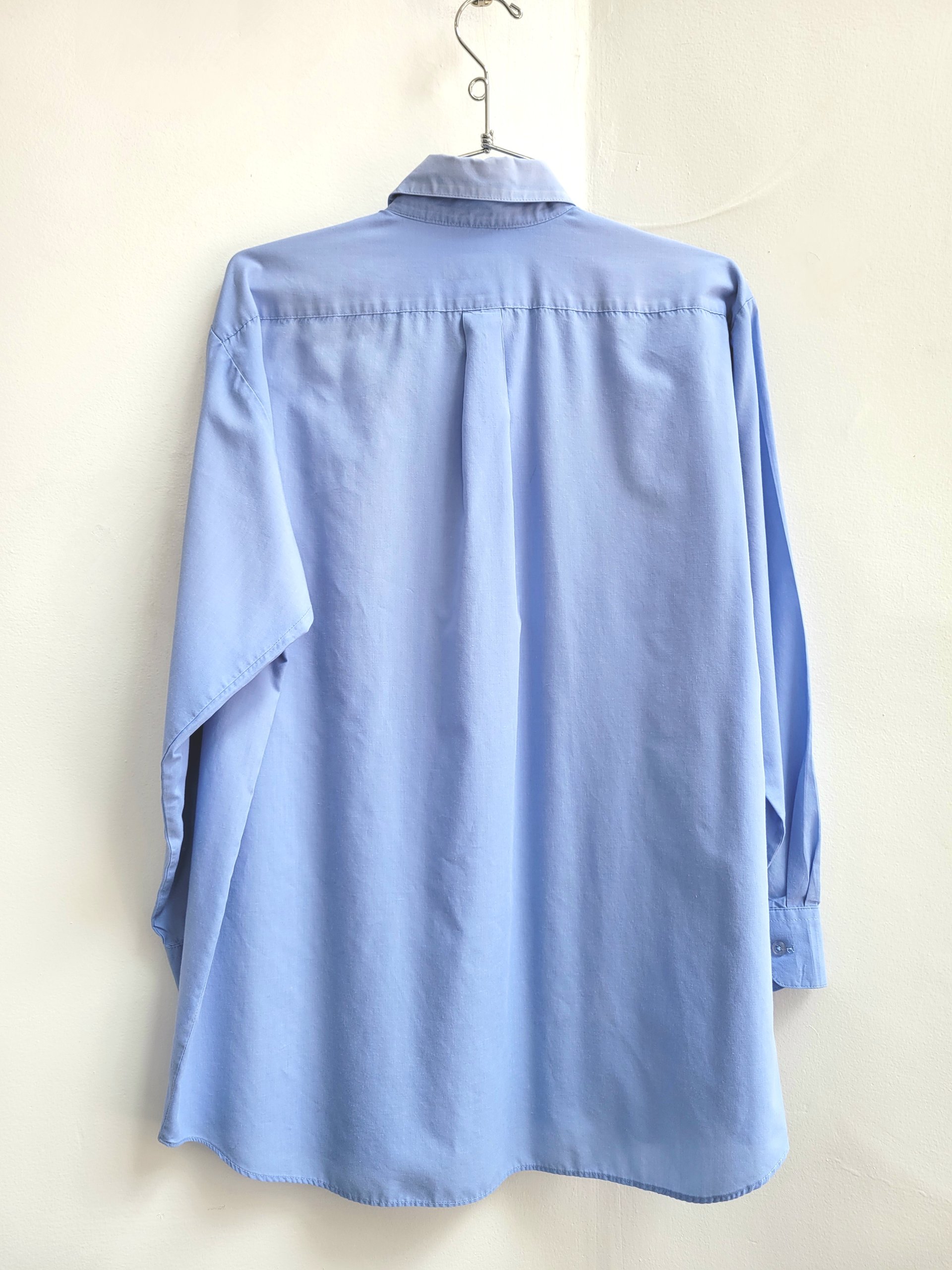 1980 Haband light blue button up shirt, large