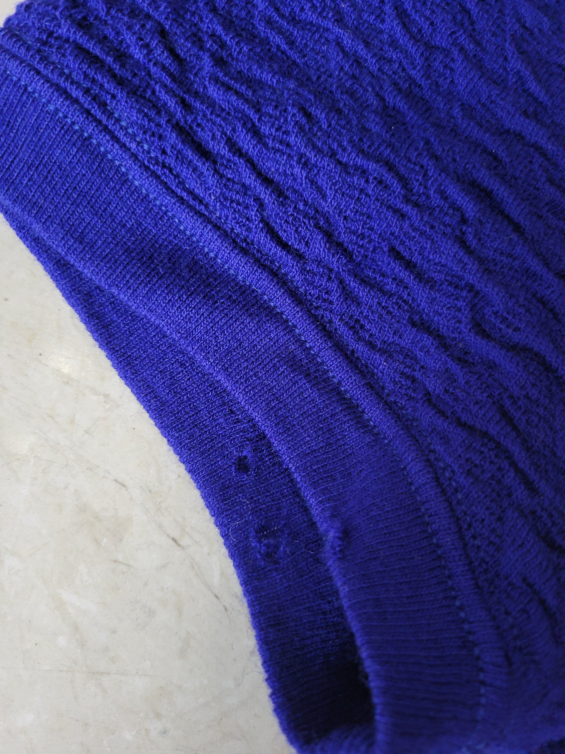 1930 Zephyr blue wool swim suit, small