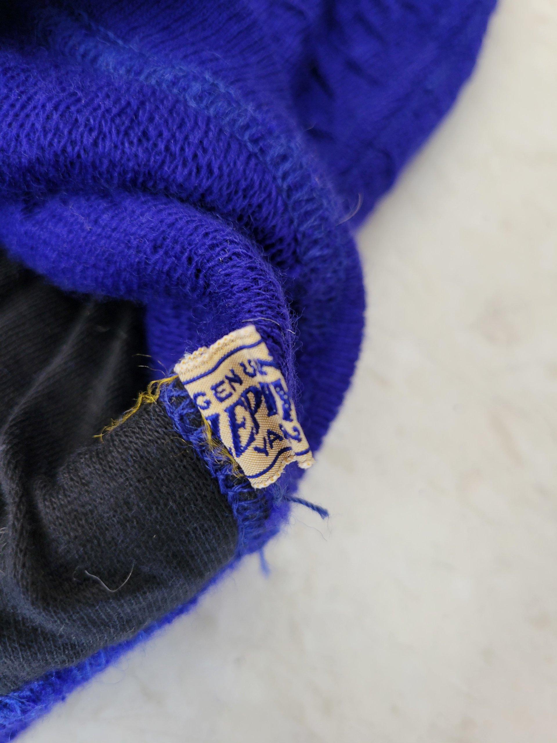 1930 Zephyr blue wool swim suit, small