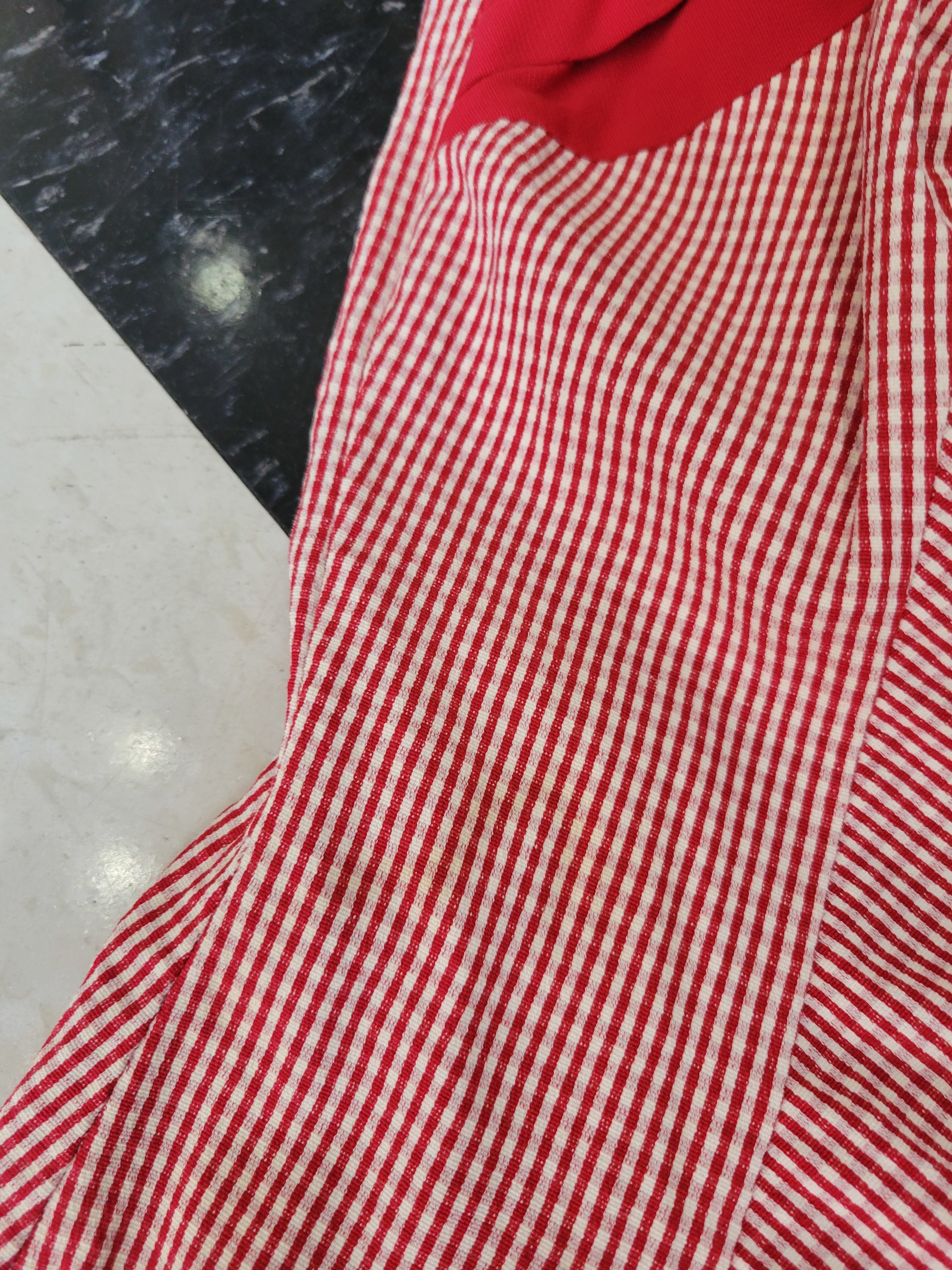 1950 Louisa Brooks red gingham bathing suit, 38 medium