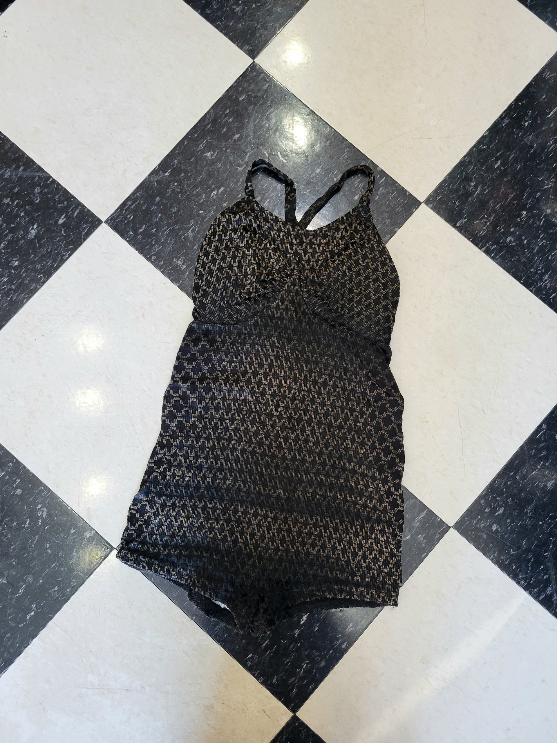 1930 Lastex black swimsuit, size xs small
