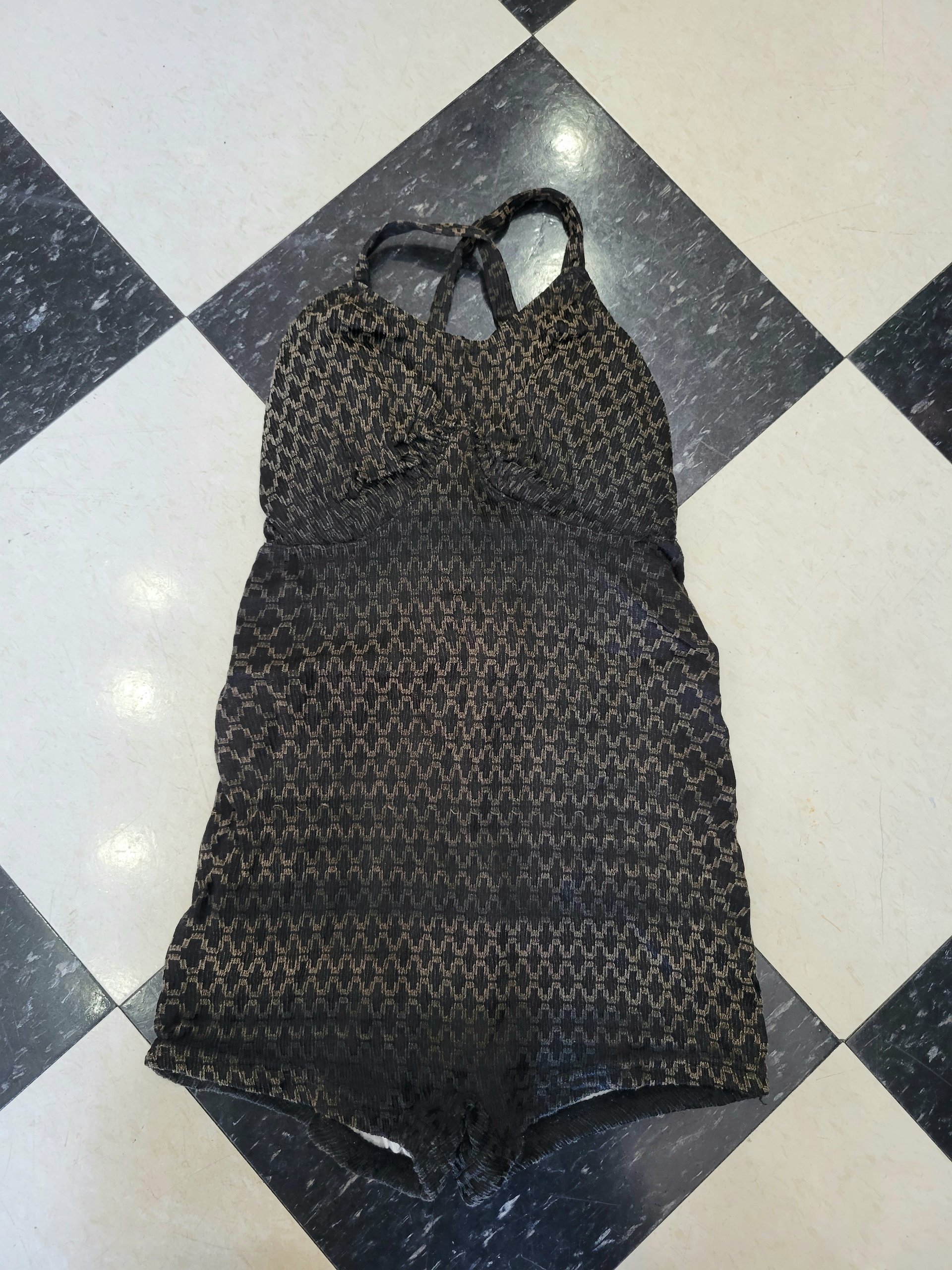 1930 Lastex black swimsuit, size xs small