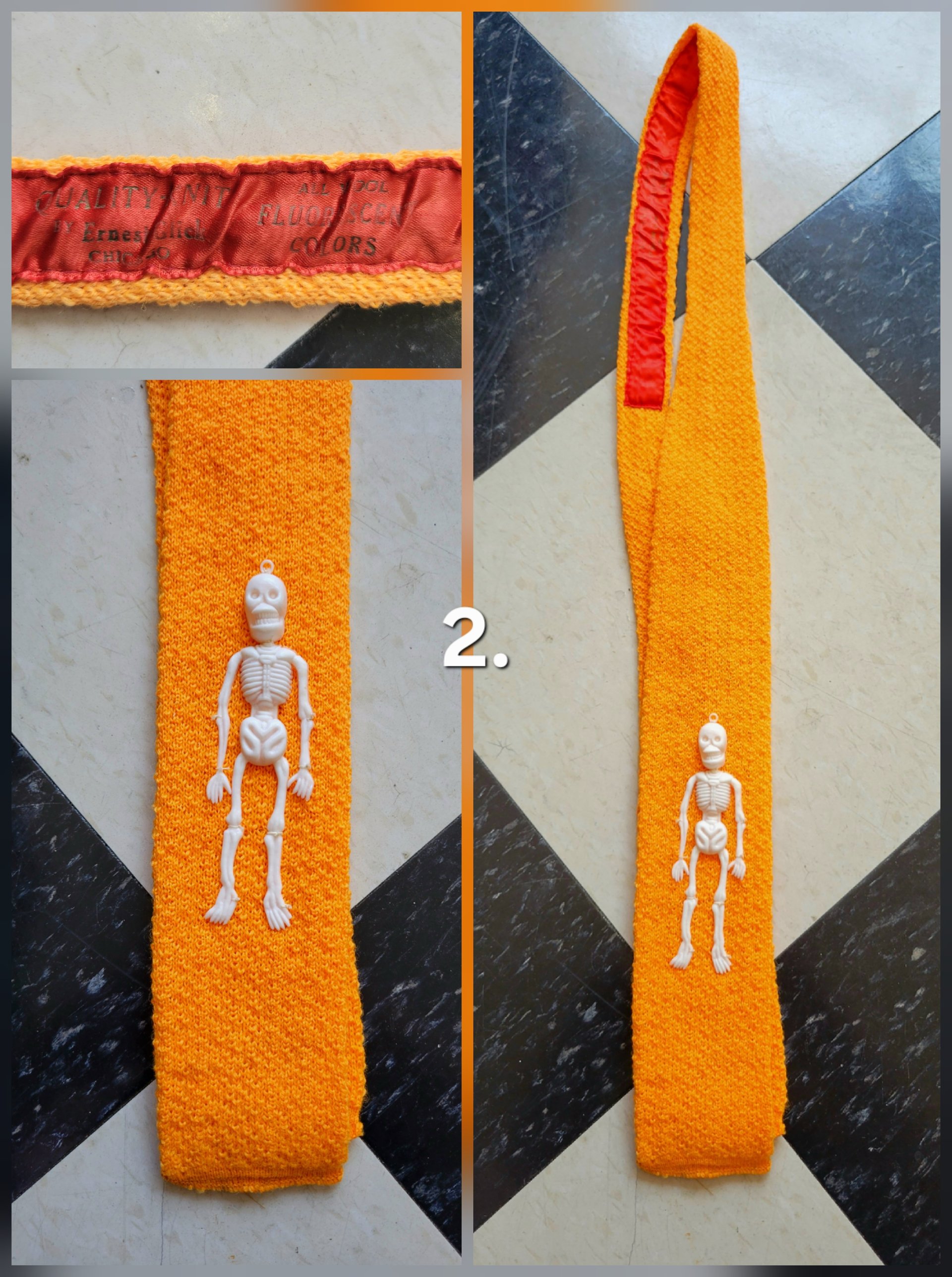 1950 knit skinny ties